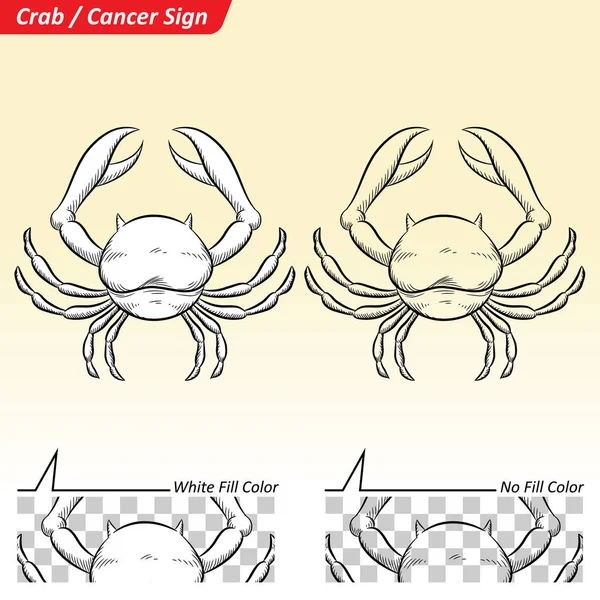 Esboço do signo da estrela do zodíaco do câncer — Fotografia de Stock
