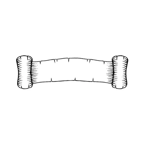 오래된 배너의 잉크 스케치 — 스톡 사진