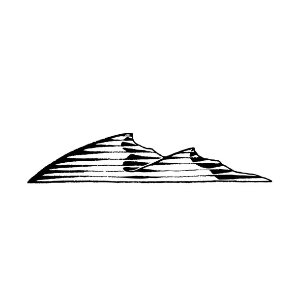 Ink Sketch of Sand Dunes — Stock Photo, Image