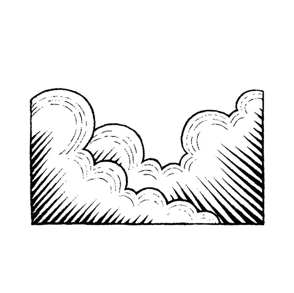 Inkt schets van wolken — Stockfoto