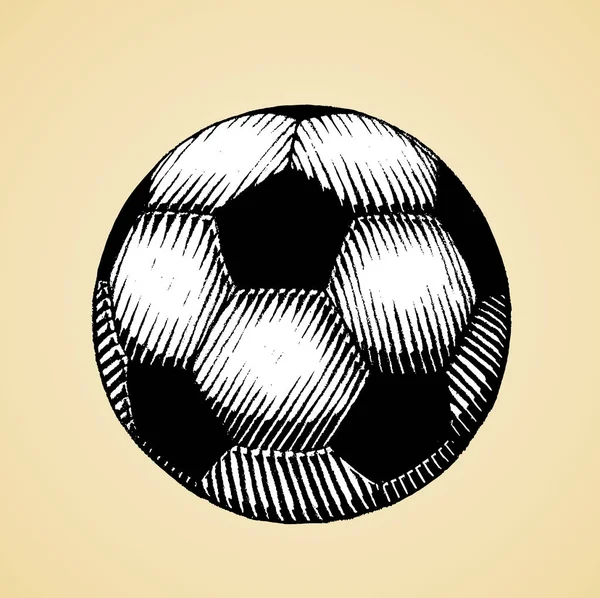 Ink Sketch of a Soccer Ball with White Fill — Stock Photo, Image