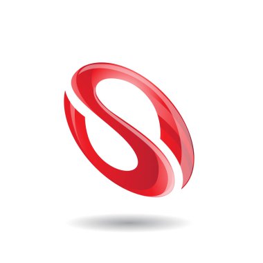 Oval Harf S simgesi soyut sembolü