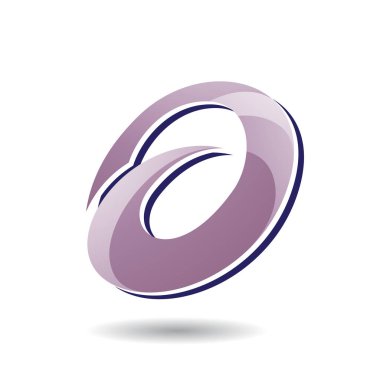Oval harf A simgesinin soyut sembolü