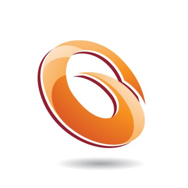 Oval harf G simgesi soyut sembolü
