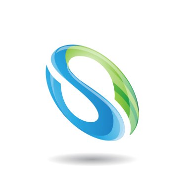 Oval Harf S simgesi soyut sembolü