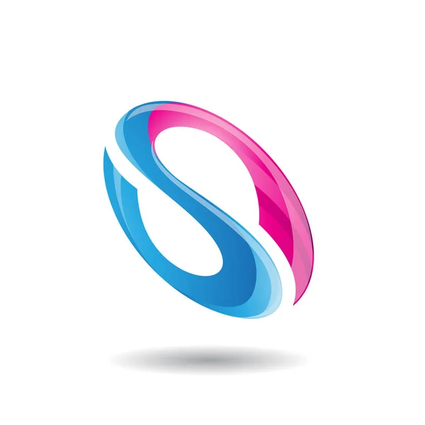 Símbolo abstracto de la letra ovalada S icono — Foto de Stock