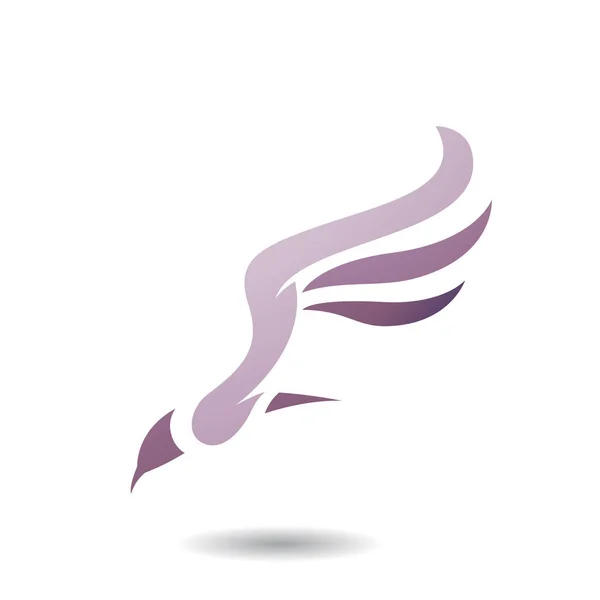 Elvont szimbólum hosszú szárnyú madár ikon — Stock Fotó