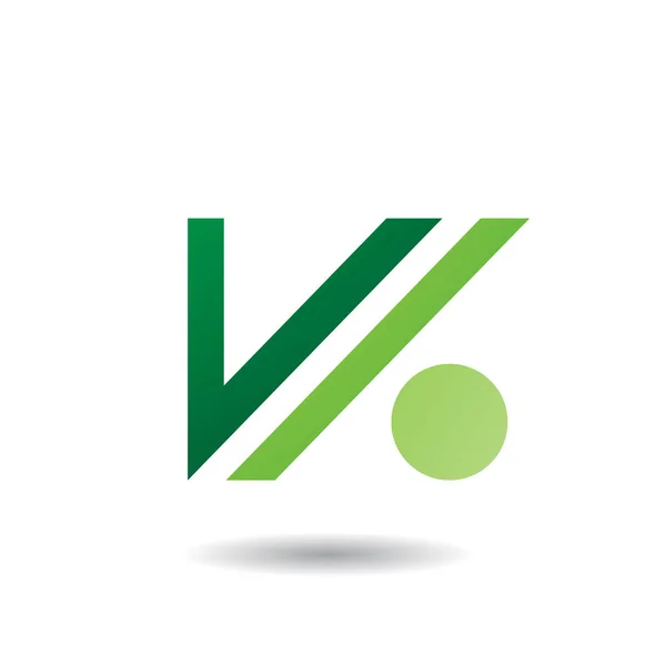 Abstract Symbol of Letter V and Dot Icon — Stock Photo, Image