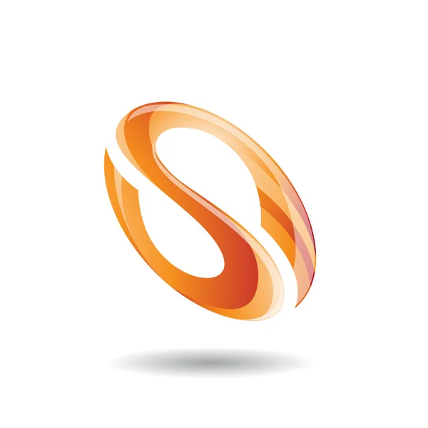 Abstracte symbool van ovaal letterpictogram S — Stockfoto