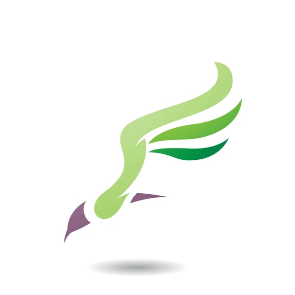 Streszczenie Symbol długie skrzydła ptaka ikona — Zdjęcie stockowe