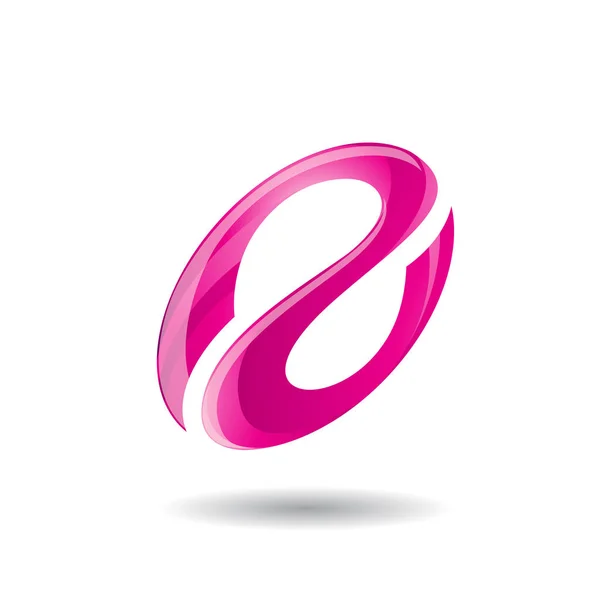 Símbolo abstrato da letra oval Um ícone — Fotografia de Stock