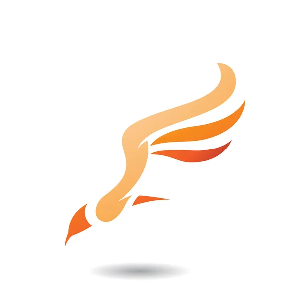 Símbolo abstrato do ícone de pássaro de asa longa — Fotografia de Stock