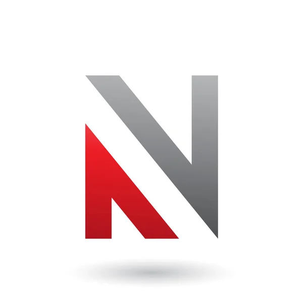 Black and Red V Shaped Icon for Letter N Illustration — Stock Photo, Image