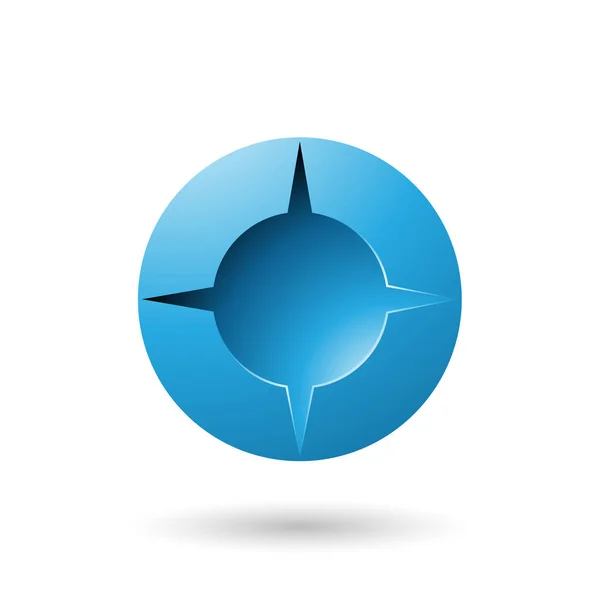 Ilustración redonda sombreada azul y negrita del icono —  Fotos de Stock