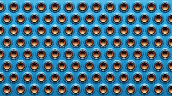 Синій чорно-помаранчевий тисненням круглого гучномовця тло Illu — стокове фото