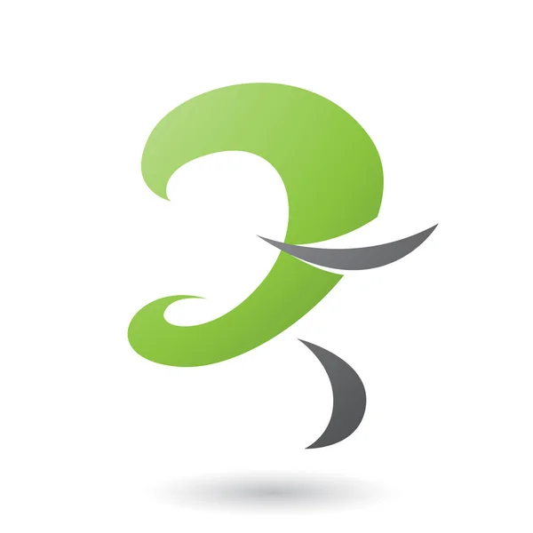 Zielona okrągła zabawa litera Z ilustracja — Zdjęcie stockowe