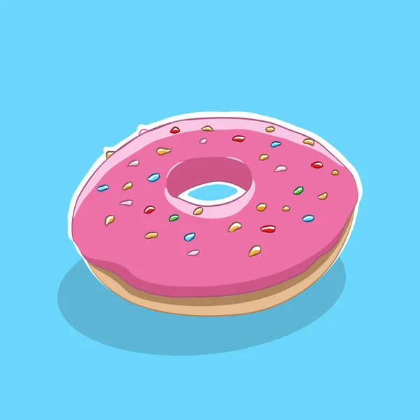 Donut-Symbol auf blauem Hintergrund — Stockfoto