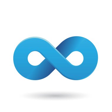 Blue Shaded and Thick Infinity Symbol Illustration clipart