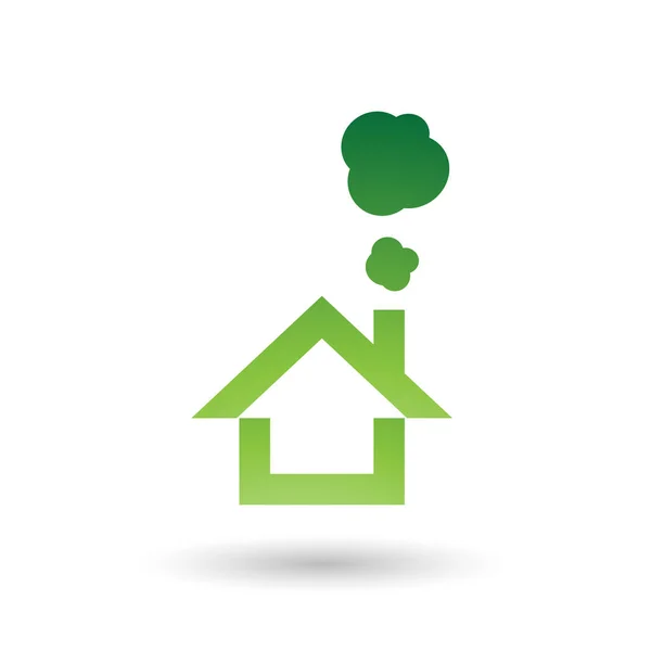 Green House e Smoke Icon Illustrazione — Foto Stock