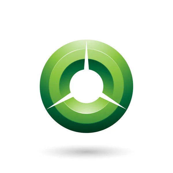 Ilustração de círculo sombreado brilhante verde — Fotografia de Stock