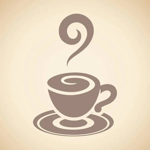 Brown Coffee Cup Ícone isolado em um fundo branco Illustratio — Fotografia de Stock