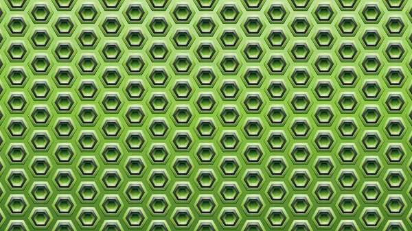 Ilustración de fondo de hexágono en relieve verde y negro — Foto de Stock