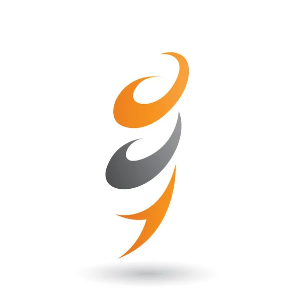 Oranje abstracte wind en Twister vorm illustratie — Stockfoto
