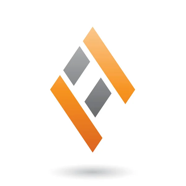 Oranje en zwarte ruitvormige letter A-illustratie — Stockfoto