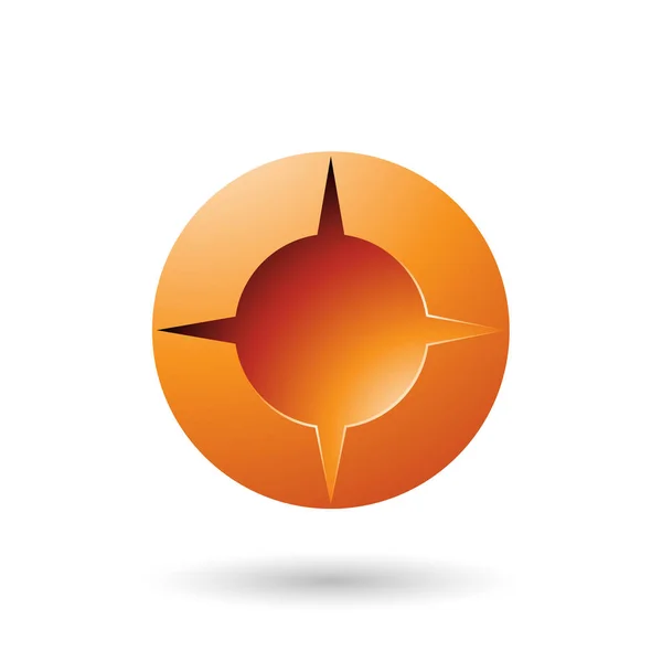 Orange und fett schattierte runde Symbolabbildung — Stockfoto