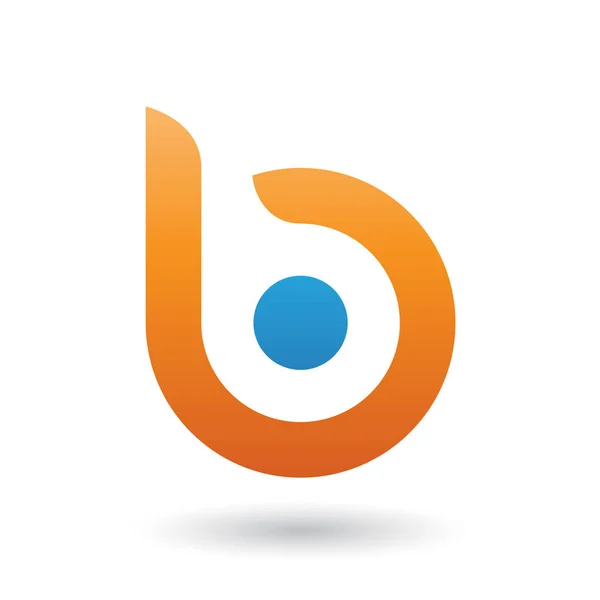 Pomarańczowa okrągła pogrubiona ikona dla litery B ilustracja — Zdjęcie stockowe