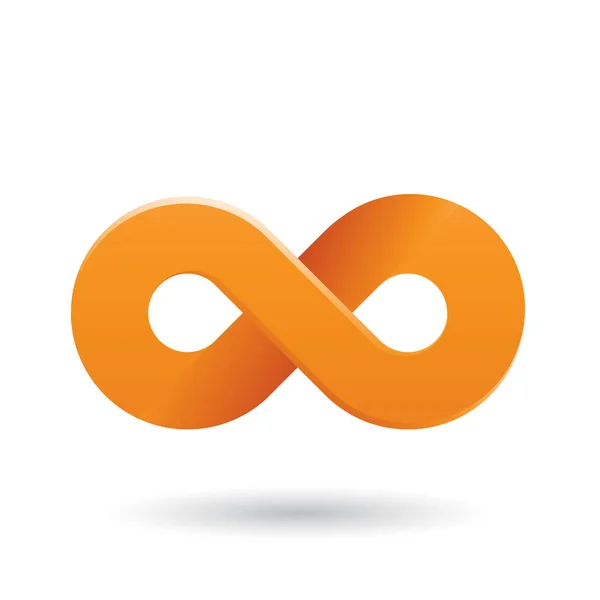 Orange Shaded and Thick Infinity Symbol Illustration — Stock Photo, Image