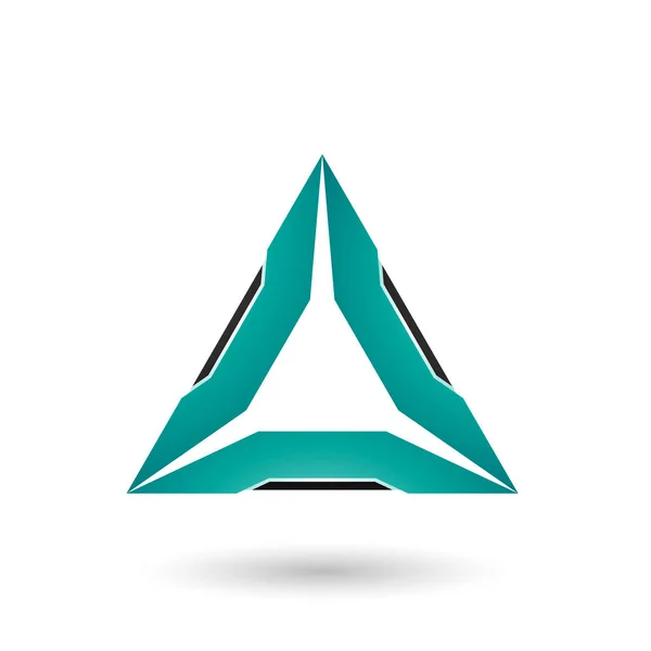 Persisches grünes Dreieck mit schwarzen Rändern Abbildung — Stockfoto