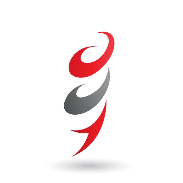 Czerwony Abstrakcja wiatr i Twister kształt ilustracja — Zdjęcie stockowe
