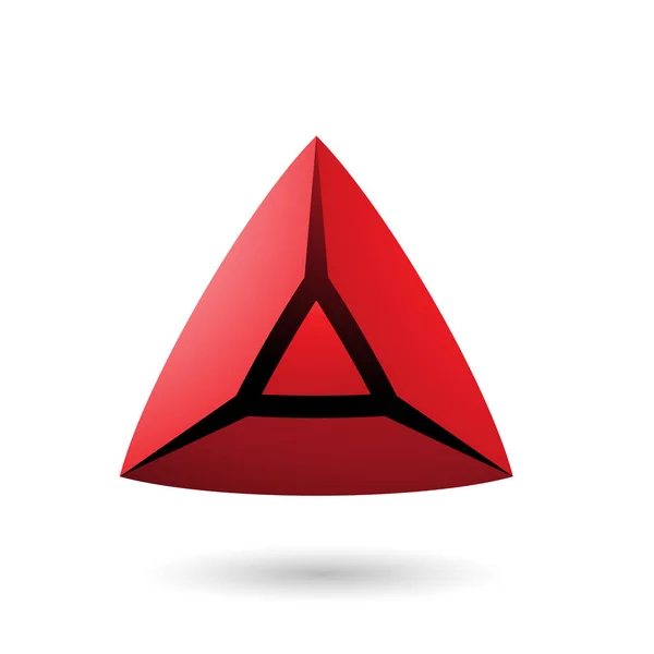 Illustrazione rossa e audace della piramide 3d — Foto Stock