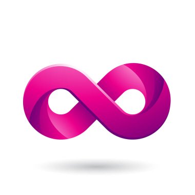 Magenta Renk Tints İllüstrasyon ile Sonsuzluk Sembolü