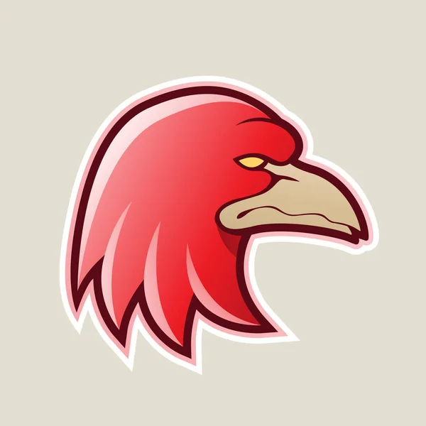 Red Eagle Head tecknad ikon Illustration — Stockfoto