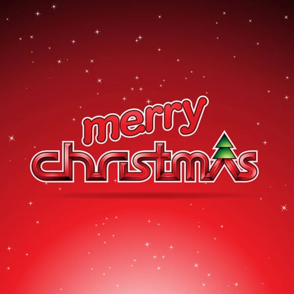 Red Glossy Merry Christmas Text Design Illustration — Stock Photo, Image