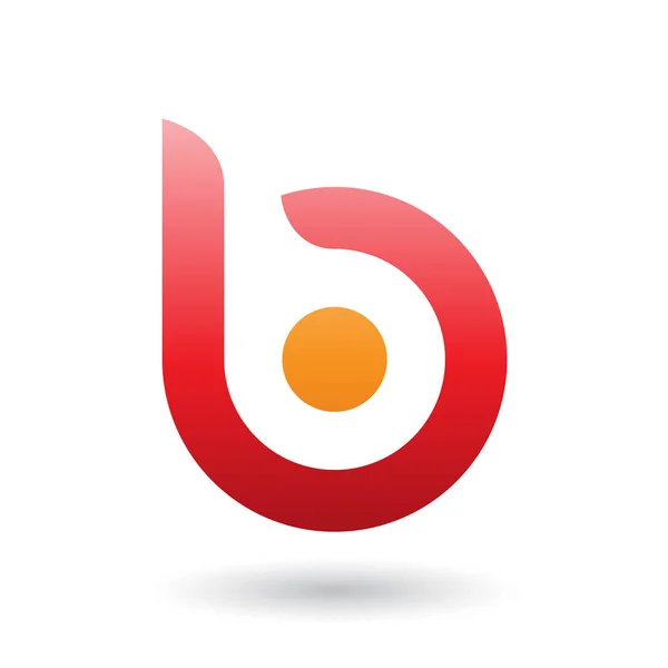 Icône ronde rouge pour lettre B Illustration — Photo