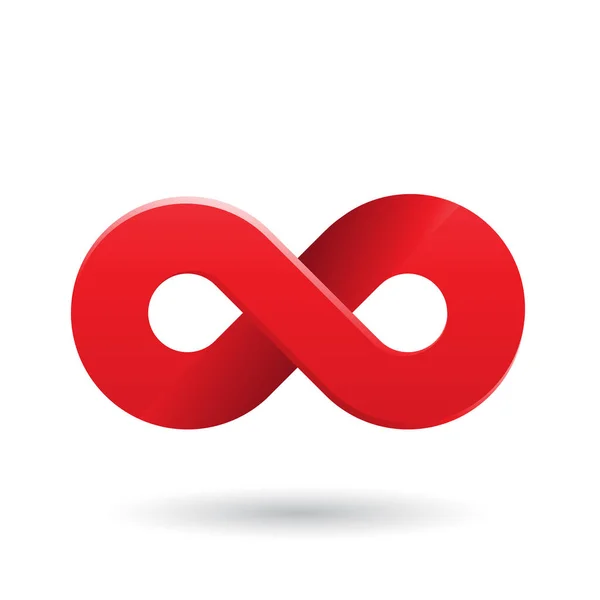 Illustration de symbole d'infini d'ombre rouge et épais — Photo