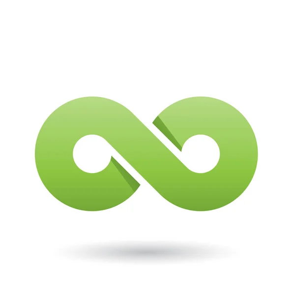 Groene dikke Infinity symbool illustratie — Stockfoto