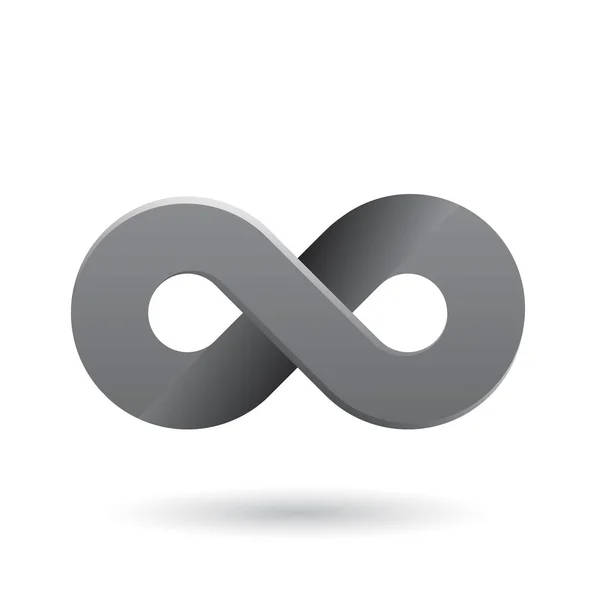 Illustration de symbole d'infini nuancé et épais gris — Photo