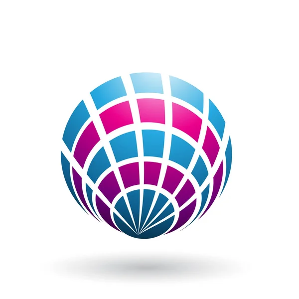 Purpurový a modrý Shell – ikona kruhového znázornění — Stock fotografie