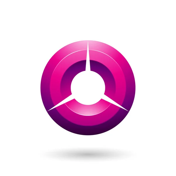 Magenta glanzende schaduw cirkel illustratie — Stockfoto