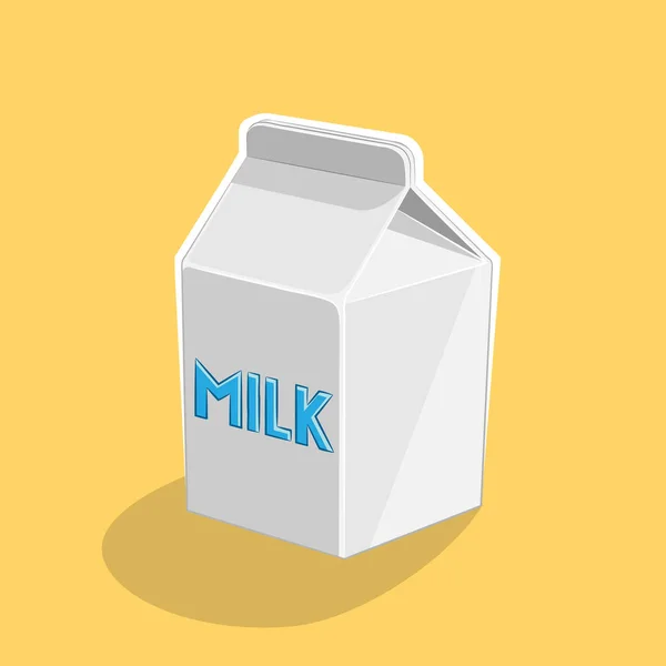 Melk pictogram op een gele achtergrond illustratie — Stockfoto