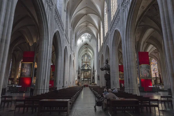 Antwerpen Belgie Května 2018 Katedrála Nanebevzetí Panny Římskokatolická Katedrála Antverpách — Stock fotografie
