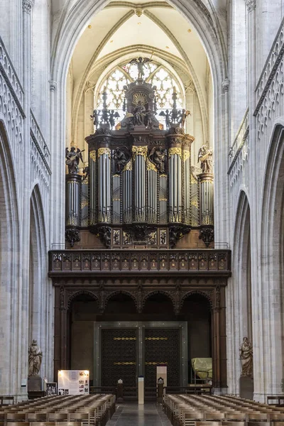 Antwerp Bélgica Mayo 2018 Órgano Principal Catedral Amberes Nuestra Señora —  Fotos de Stock