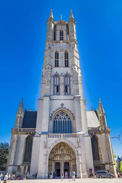 Gent Belgie Května 2018 Katedrála Svatého Bavona Známé Také Jako — Stock fotografie