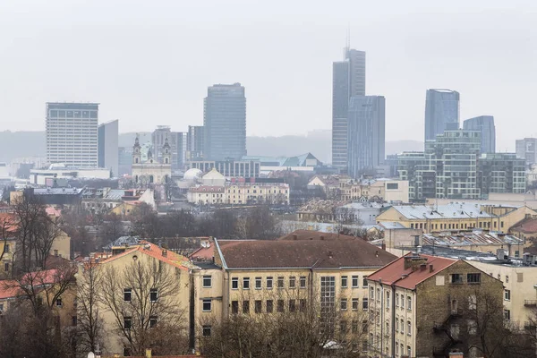 Moderni Grattacieli Centro Commerciale Nella Città Vilnius Vilnius Lituania — Foto Stock