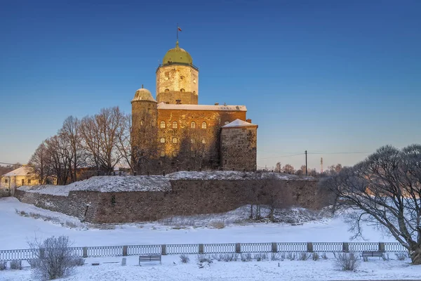 Castelo Vyborg Uma Fortaleza Medieval Construída Suécia Torno Qual Cidade — Fotografia de Stock