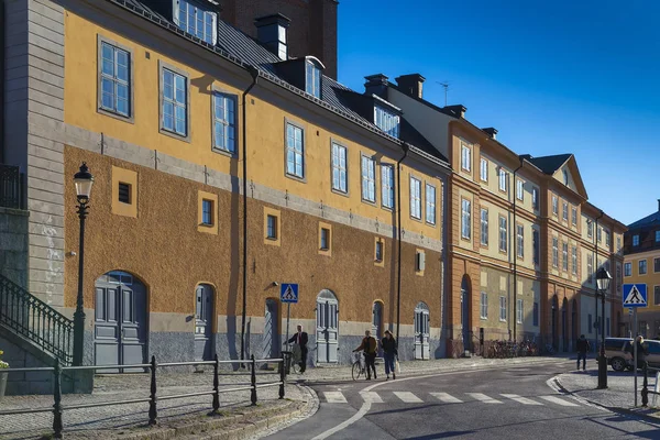 Uppsala Suecia - calles centrales de la ciudad — Foto de Stock